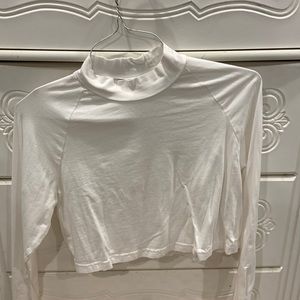 H&M Cropped Long Sleeve White